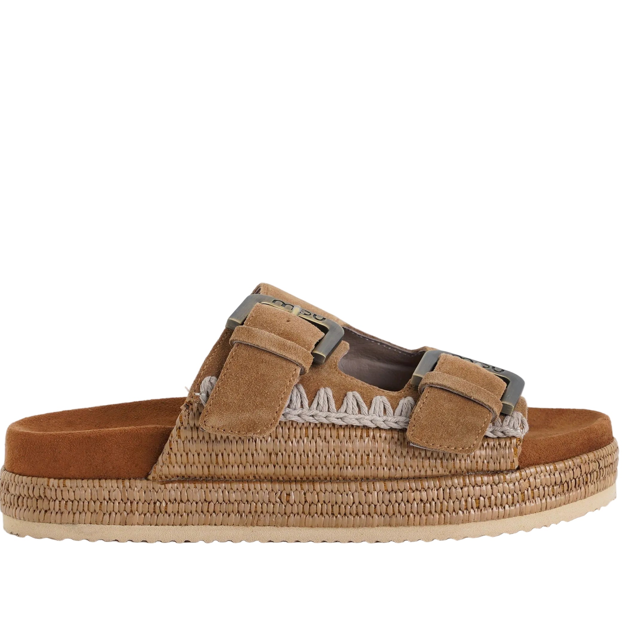 Sandalo Mou Two-Buckle Sandal Raffia Wrapping MU.SW451014A Donna