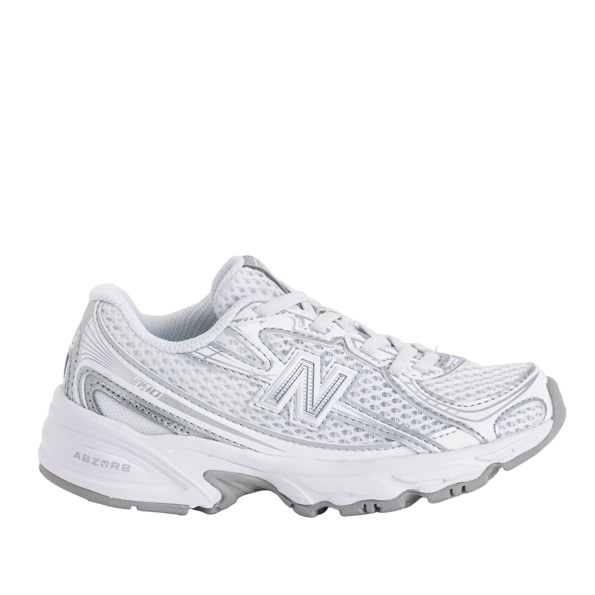 Sneakers Lifestyle New Balance 740 Bungee Lace PZ740WM White/Silver metallic Unisex bambino