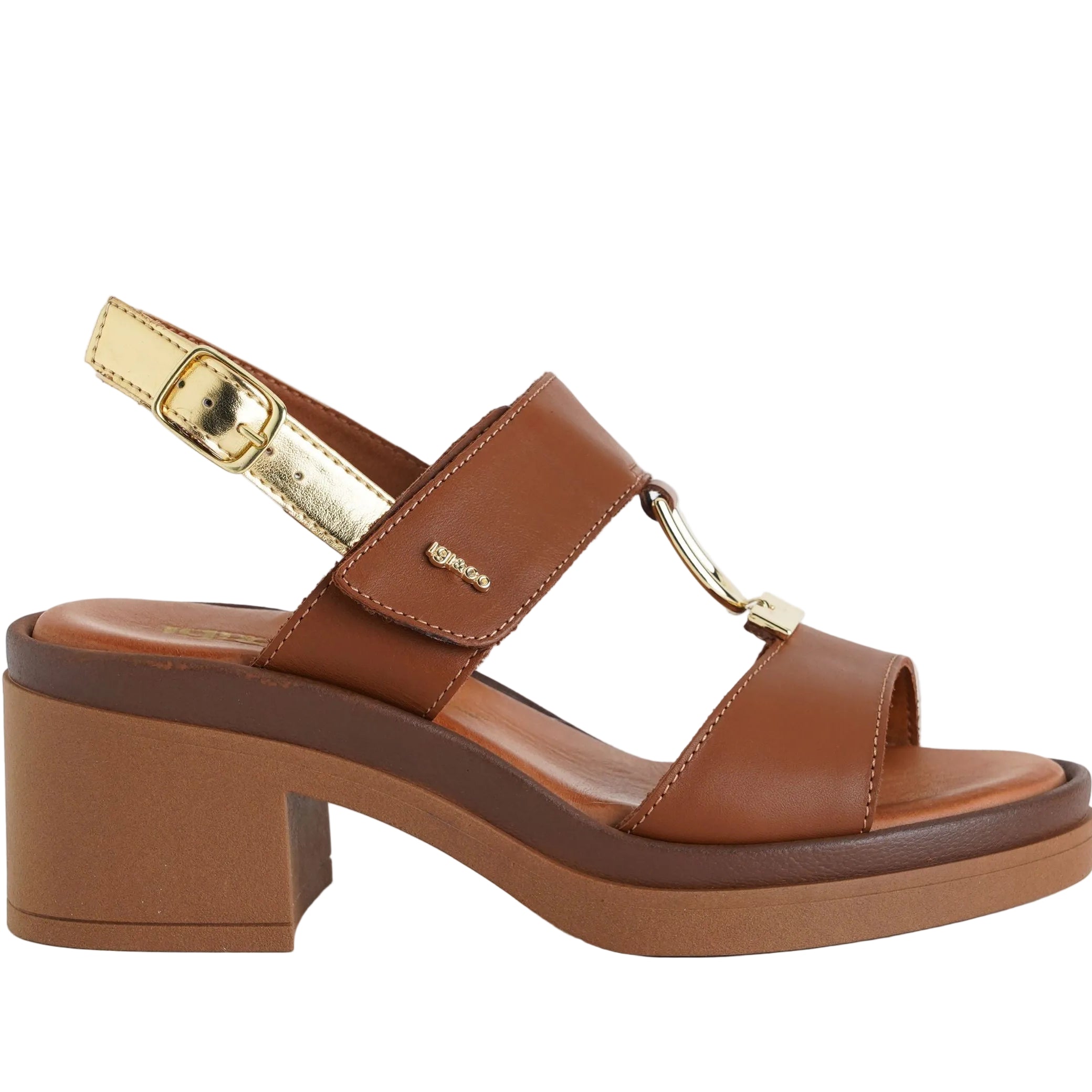 IGI&CO 1193411 sandali tacco donna pelle colore Cuoio Oro
