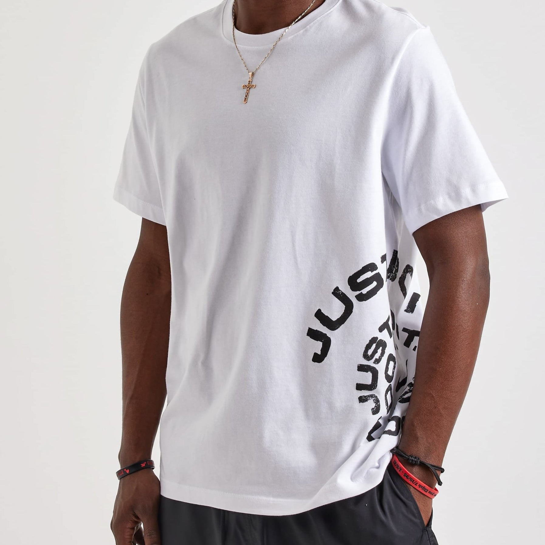 T-shirt Nike Spiral JDI IH1347-100 uomo colore White