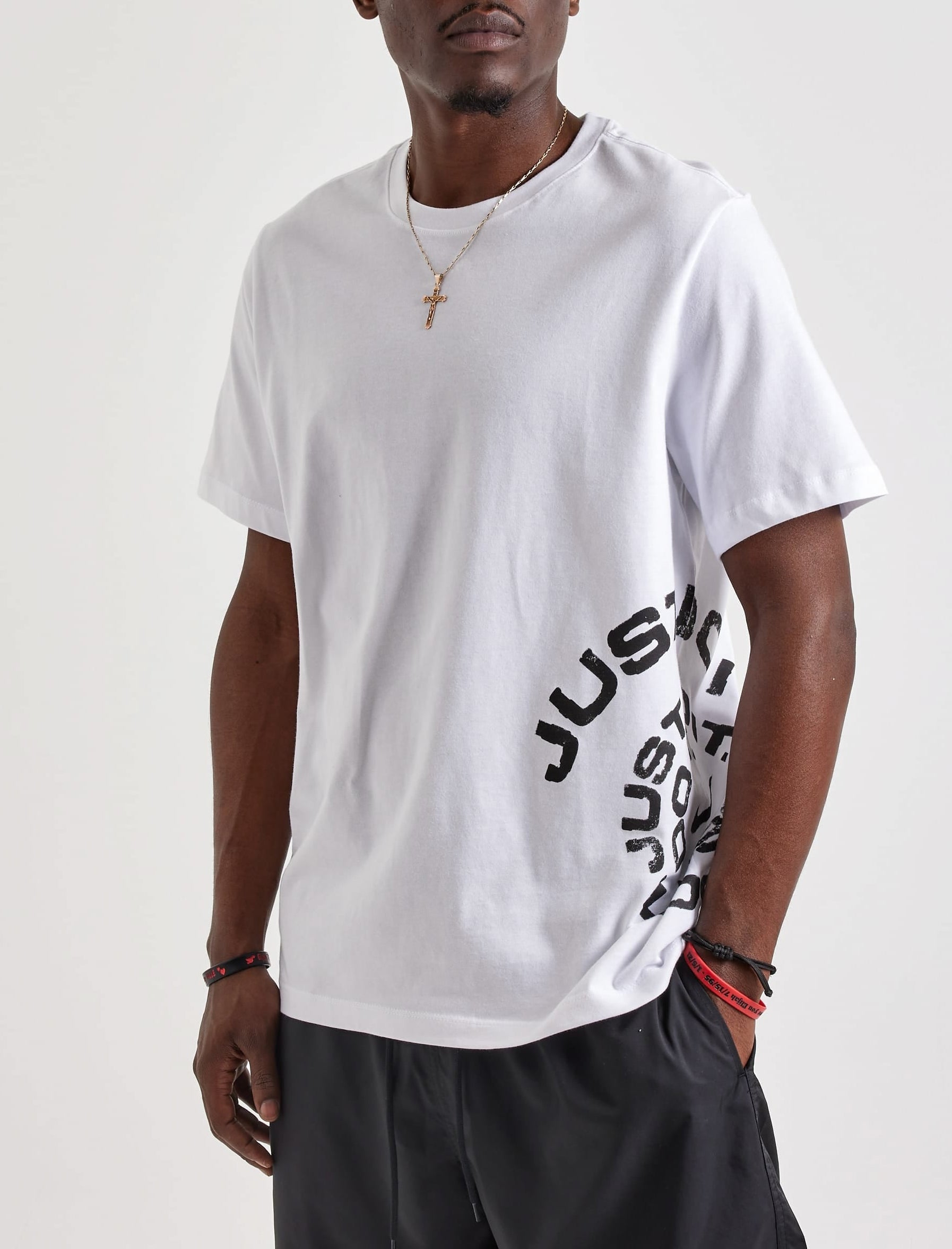 T-shirt Nike Spiral JDI IH1347-100 uomo colore White