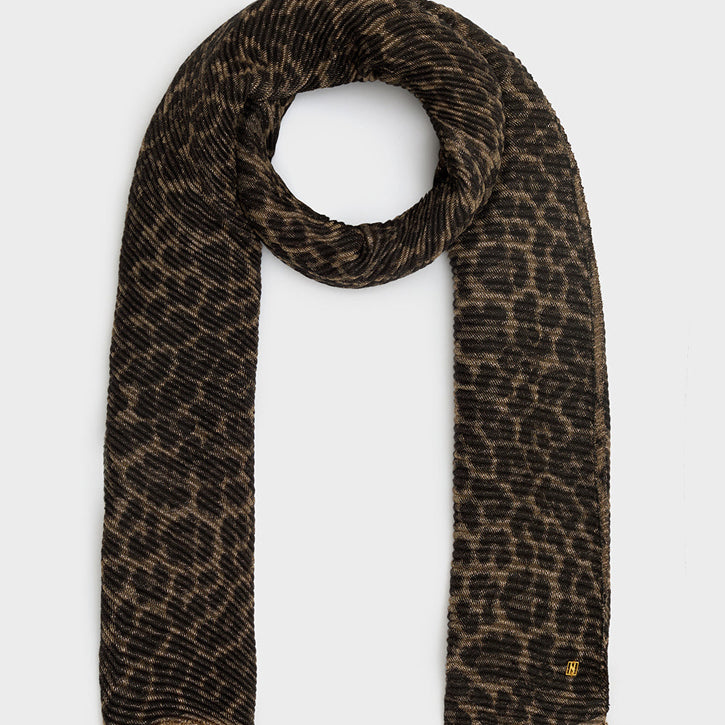 Sciarpa NALI' Animalier Lurex Plisse LASC0293 Oro/Nero Donna