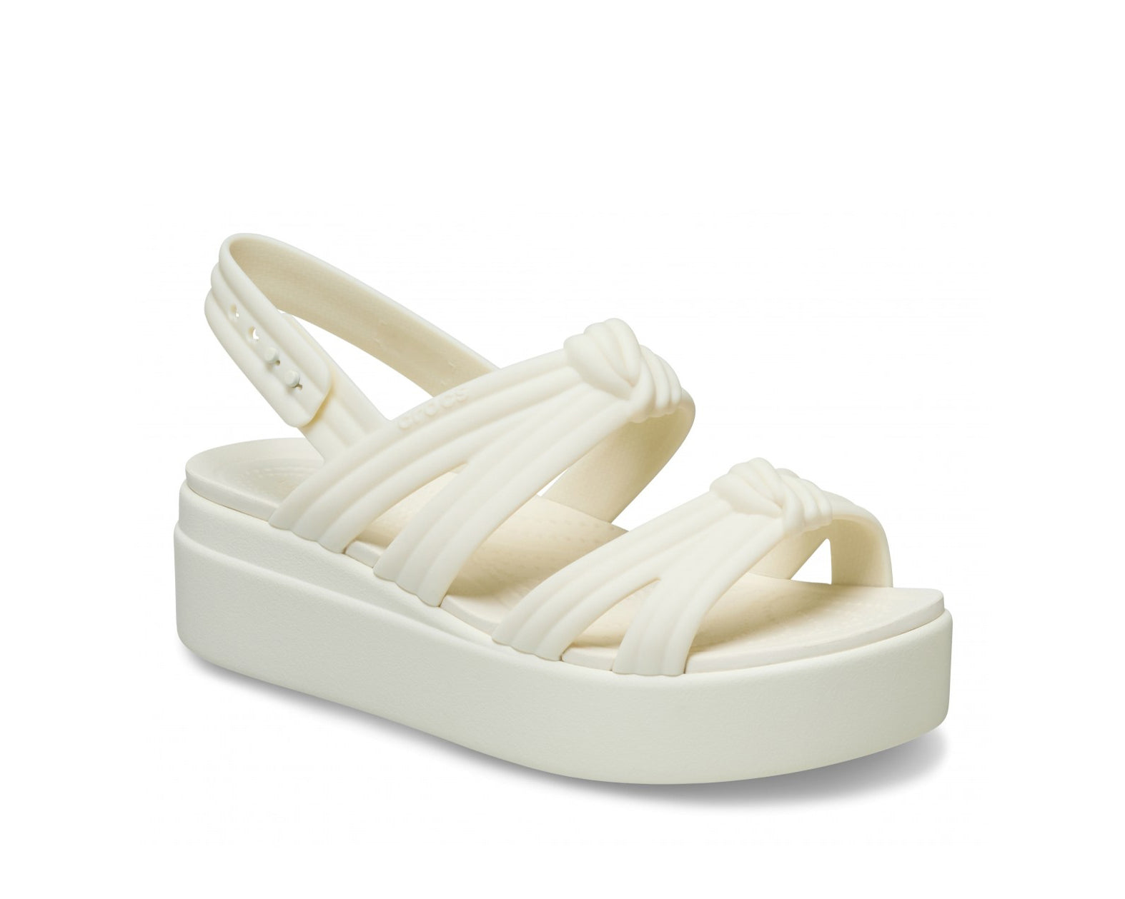 Sandalo Crocs Brooklyn Knot Low Wedge CR.212864 colore Ivory — CROCS