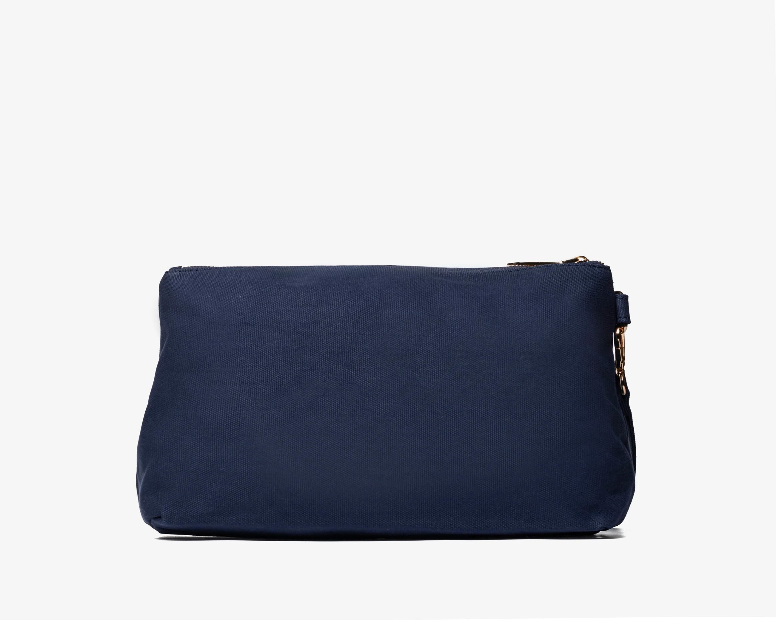Pouch Sécret Pon-Pon Saint Tropez Pouch Blu Navy Donna – chiusura zip, gancio polso, H.19xL.30xP.12 cm
