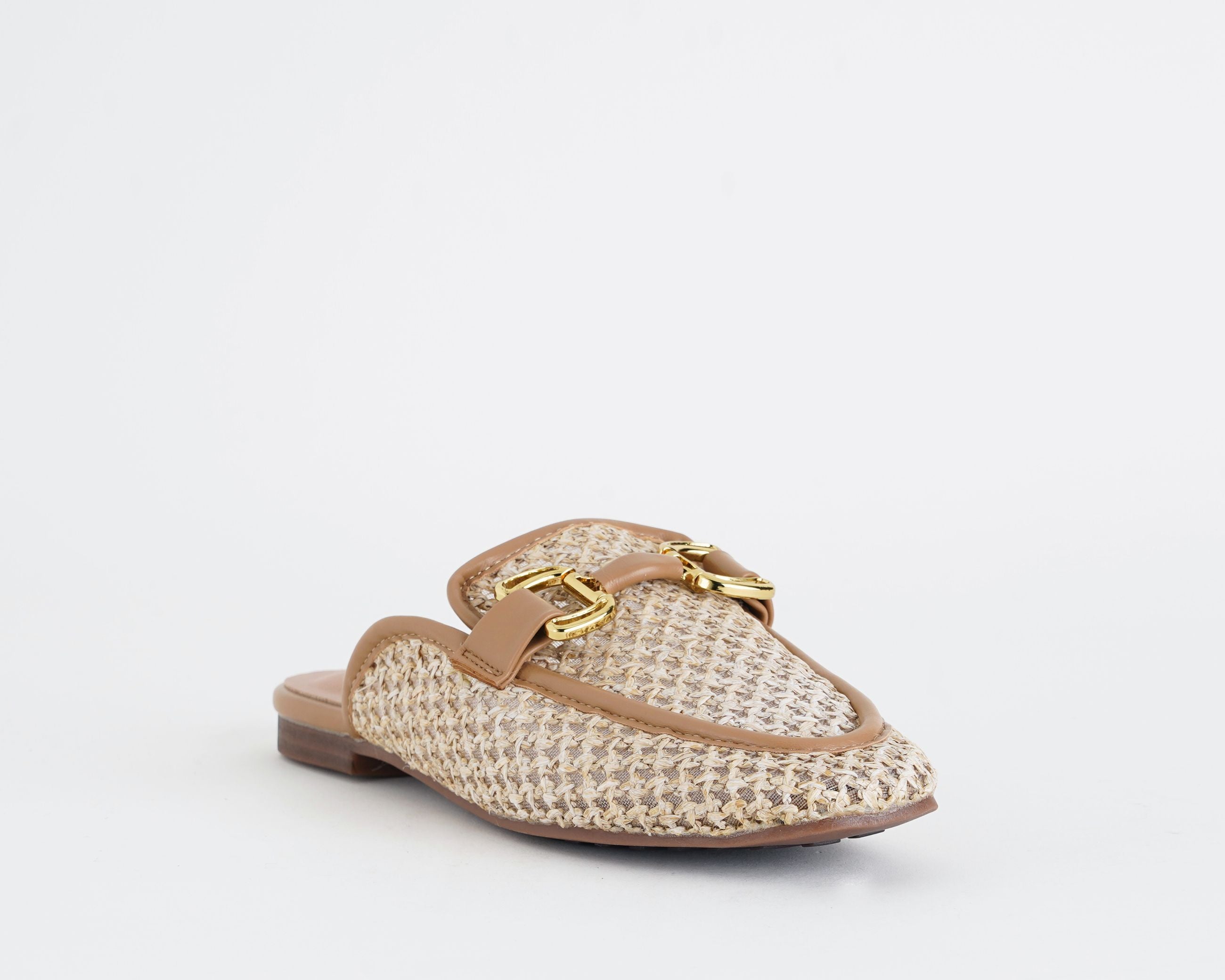 Sabot donna EXE EX2392-1AM beige in similpelle e raffia, suola sintetica