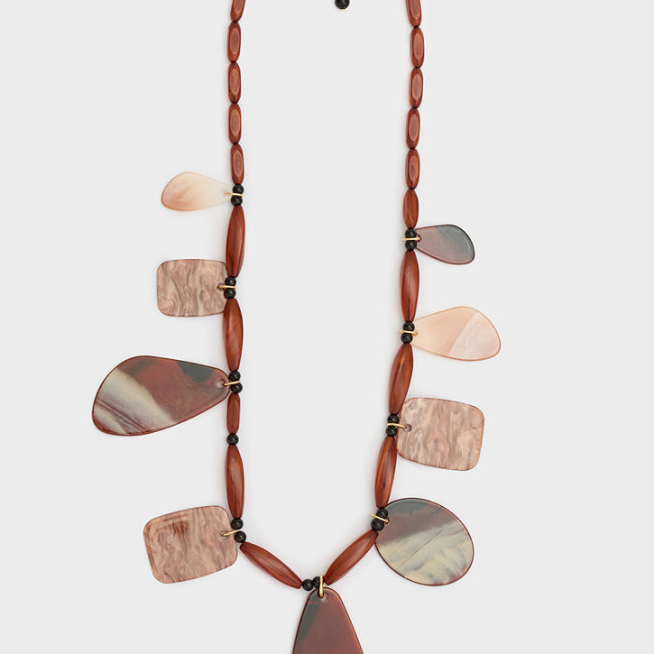 Collana lunga mix elementi NALI' DUCL0071 Marrone Donna