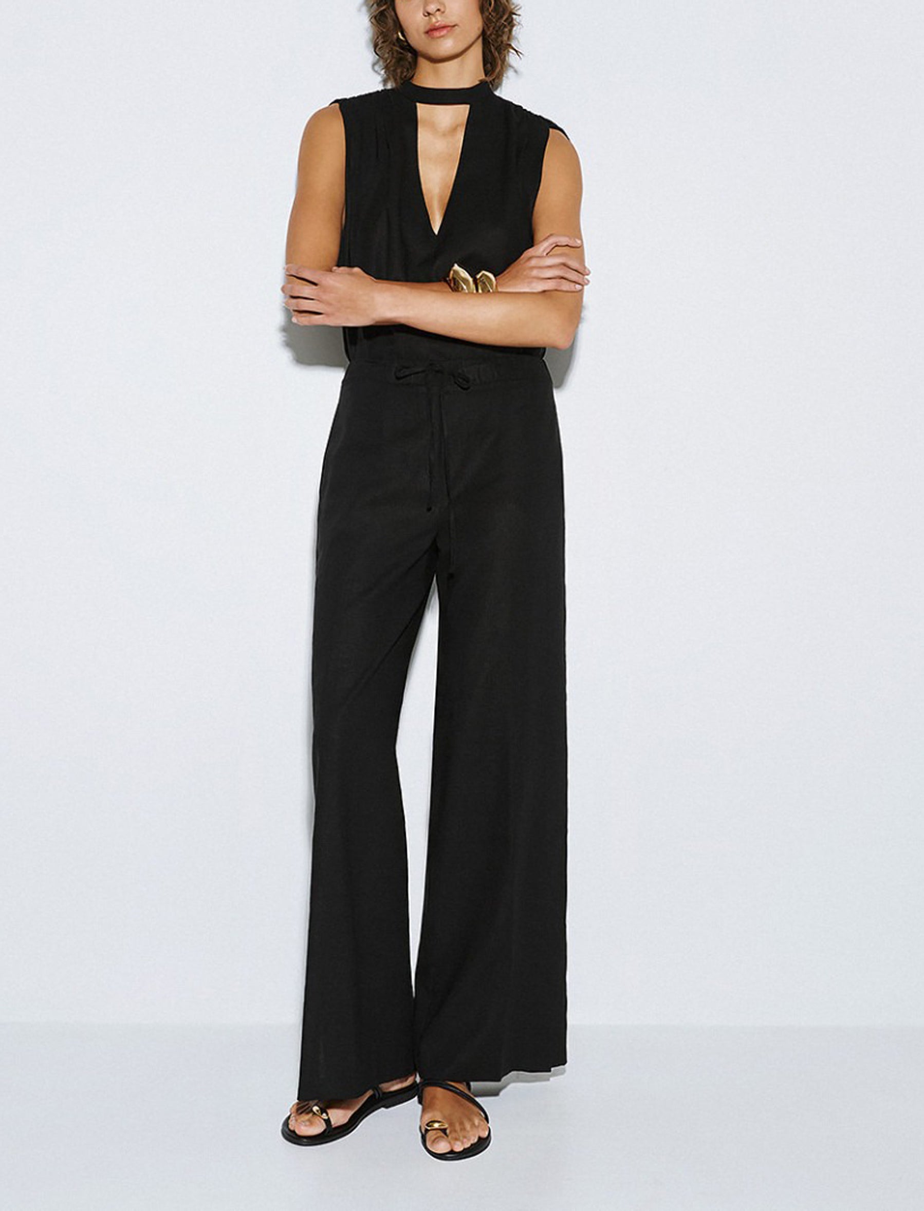 Pantaloni con aperture laterali Access Fashion 63-5084-171 Nero