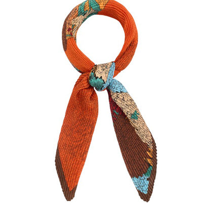 Foulard NALI' Fiori Plisse BOSC0166 Arancio Donna