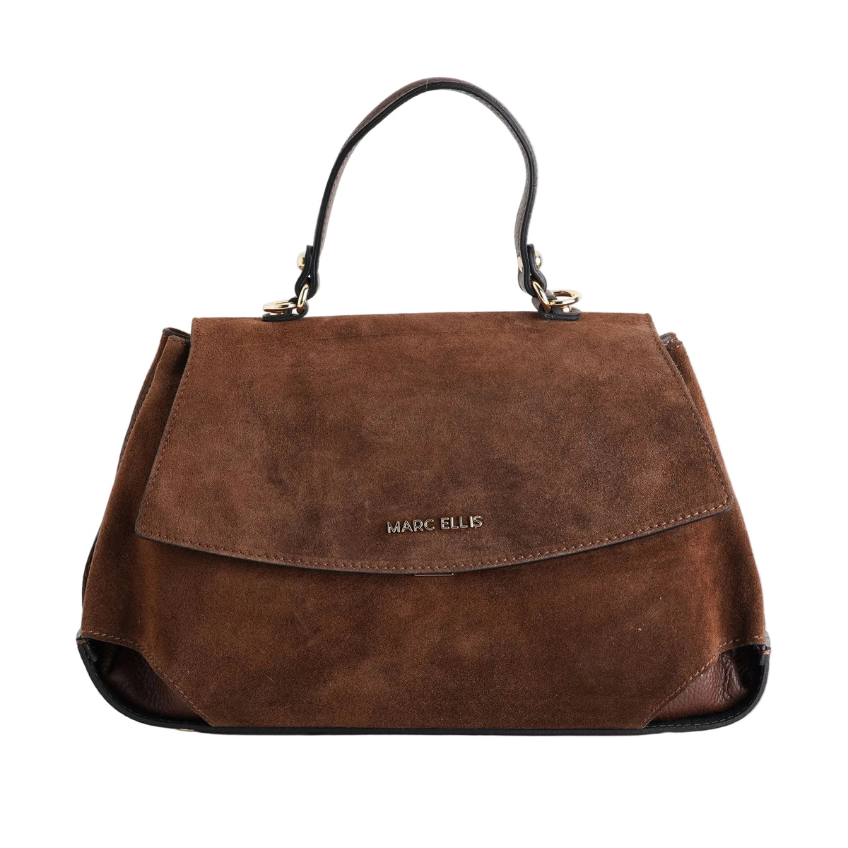 Borsa a mano Marc Ellis Spency L CM Dark Tan/Gold Donna