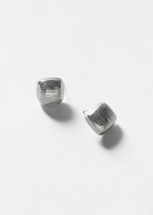 Orecchini Nalì Square Zigrinati LNOR0117 Argento