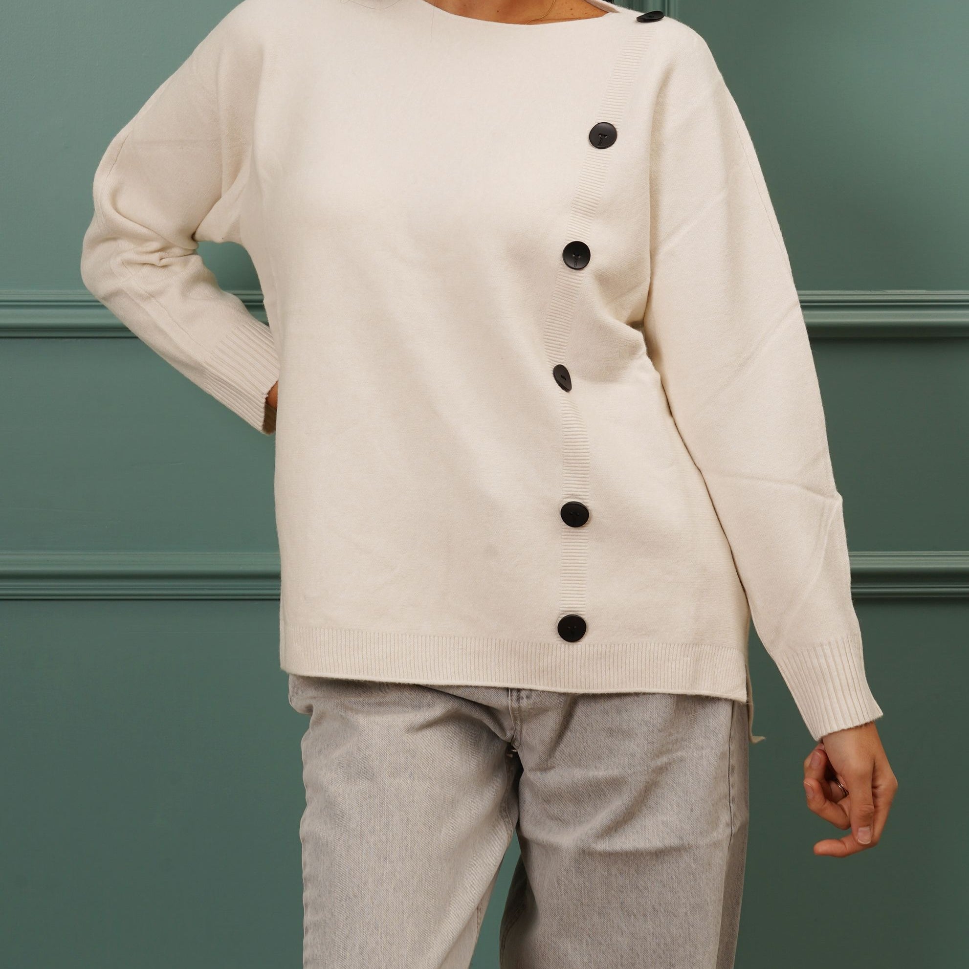 Maglia con dettaglio bottoncini BB GLAMOUR JN1032 Donna