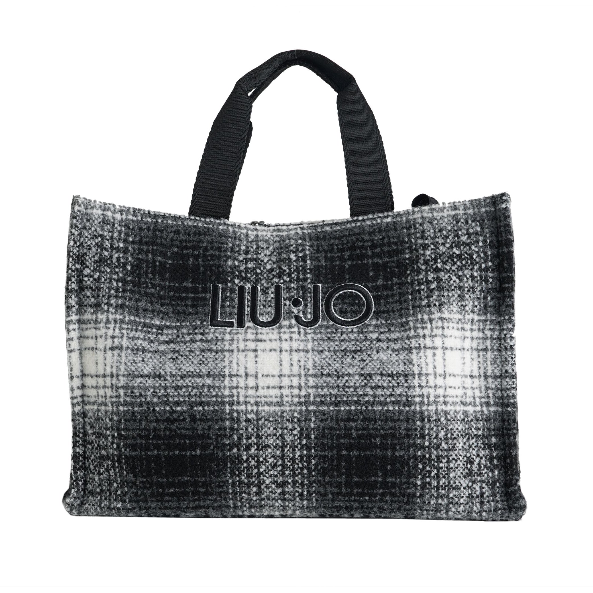 Tote Bag LIU JO L Tote 2F5027 T6089 Check/Black Donna