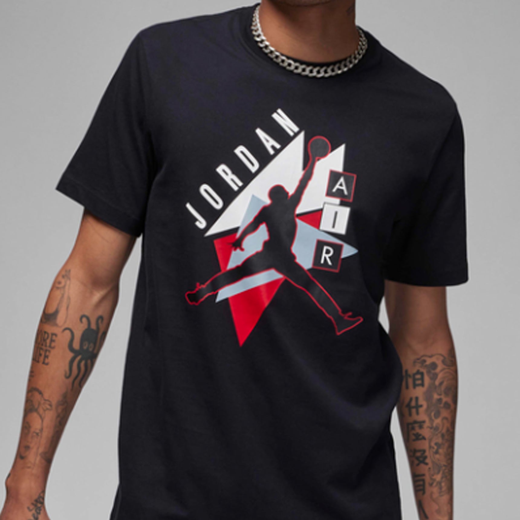 T-Shirt Nike Jordan Brand FD7031-010 Black/Gym Red/(Black)