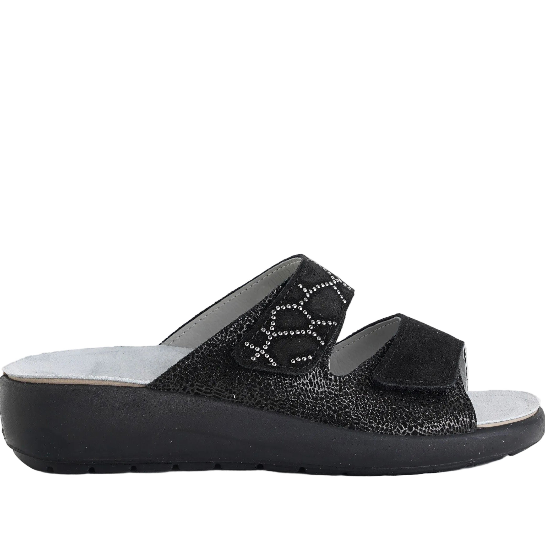 Ciabatta a due fasce Melluso Q60238Q Nero Donna