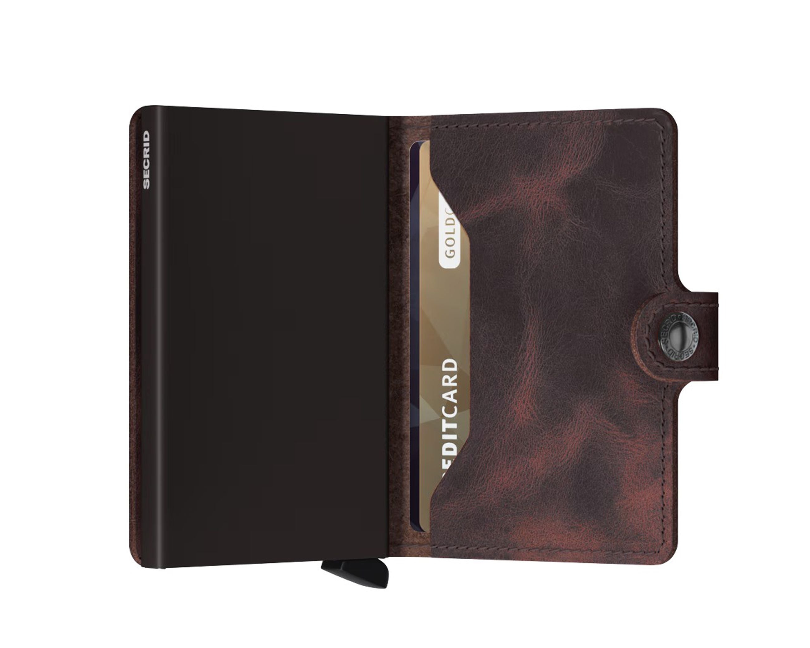 Portafoglio Secrid MV-Chocolate colore Chocolate – miniwallet in pelle con protezione RFID