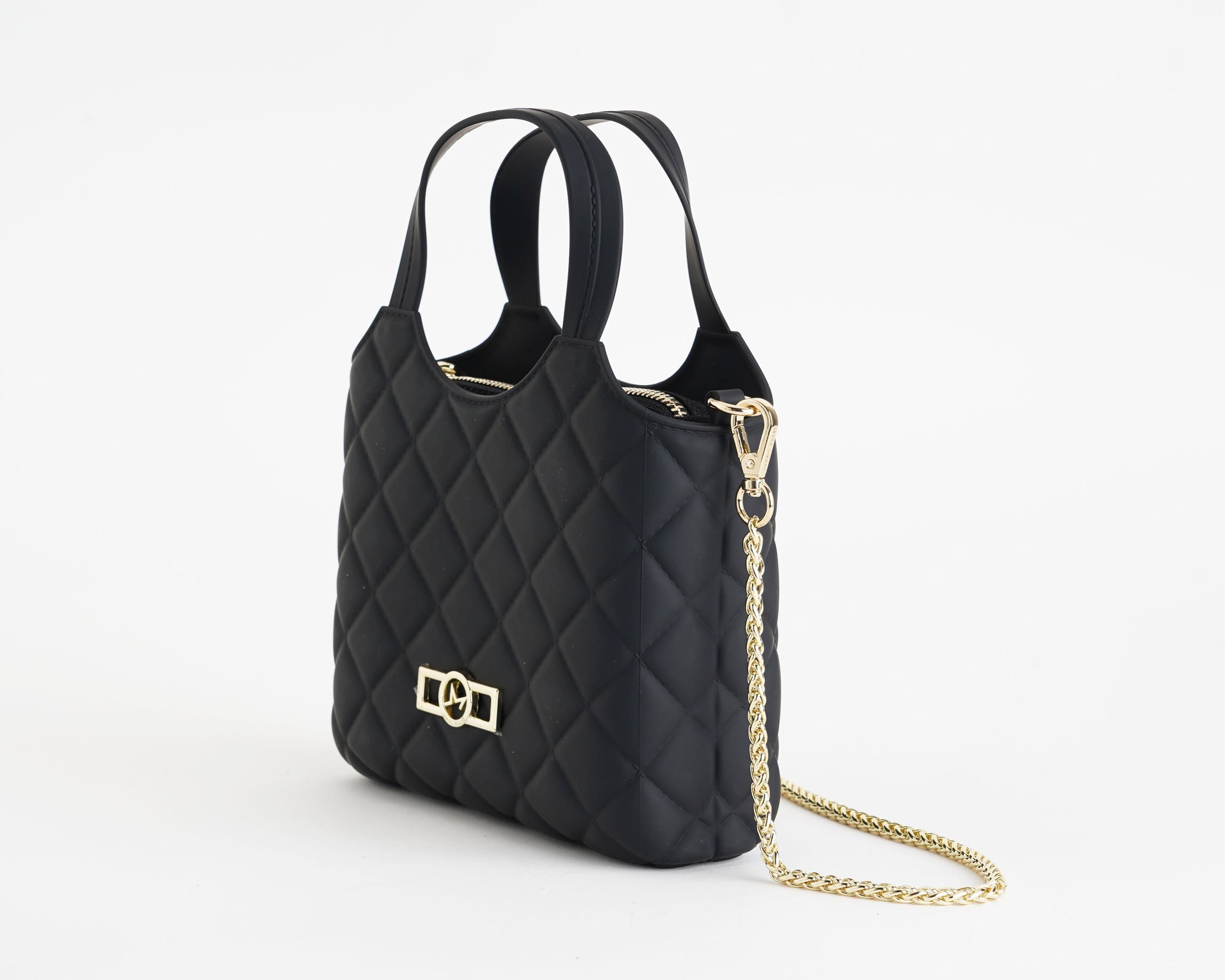 Borsa a mano Marc Ellis Flat Teen Donna Black Light Gold - Vista laterale