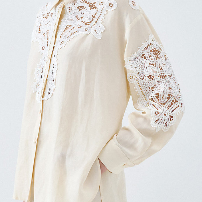 Camicia ACCESS FASHION 63-7019-520 Pizzo Vanilla – Donna