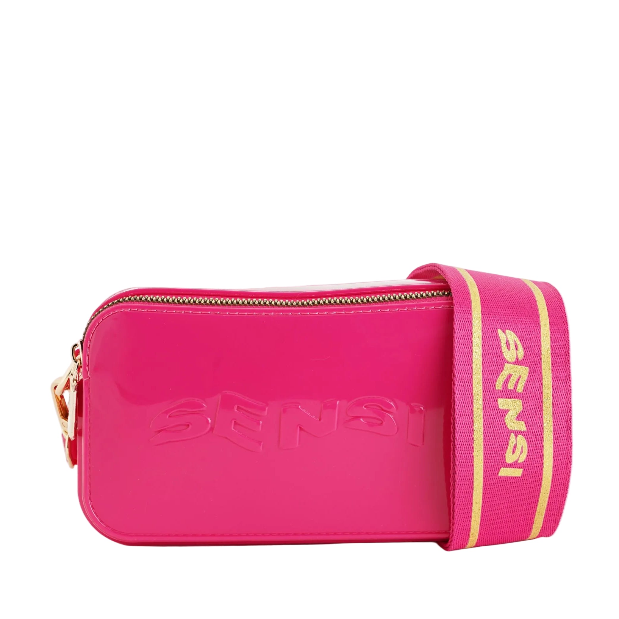 Borsa a tracolla in vernice Sensi 023/B Lampone