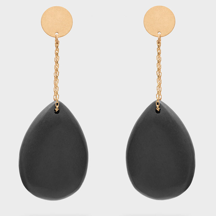 Orecchini Uma pendenti in legno NALI' ABOR0235 Nero Donna