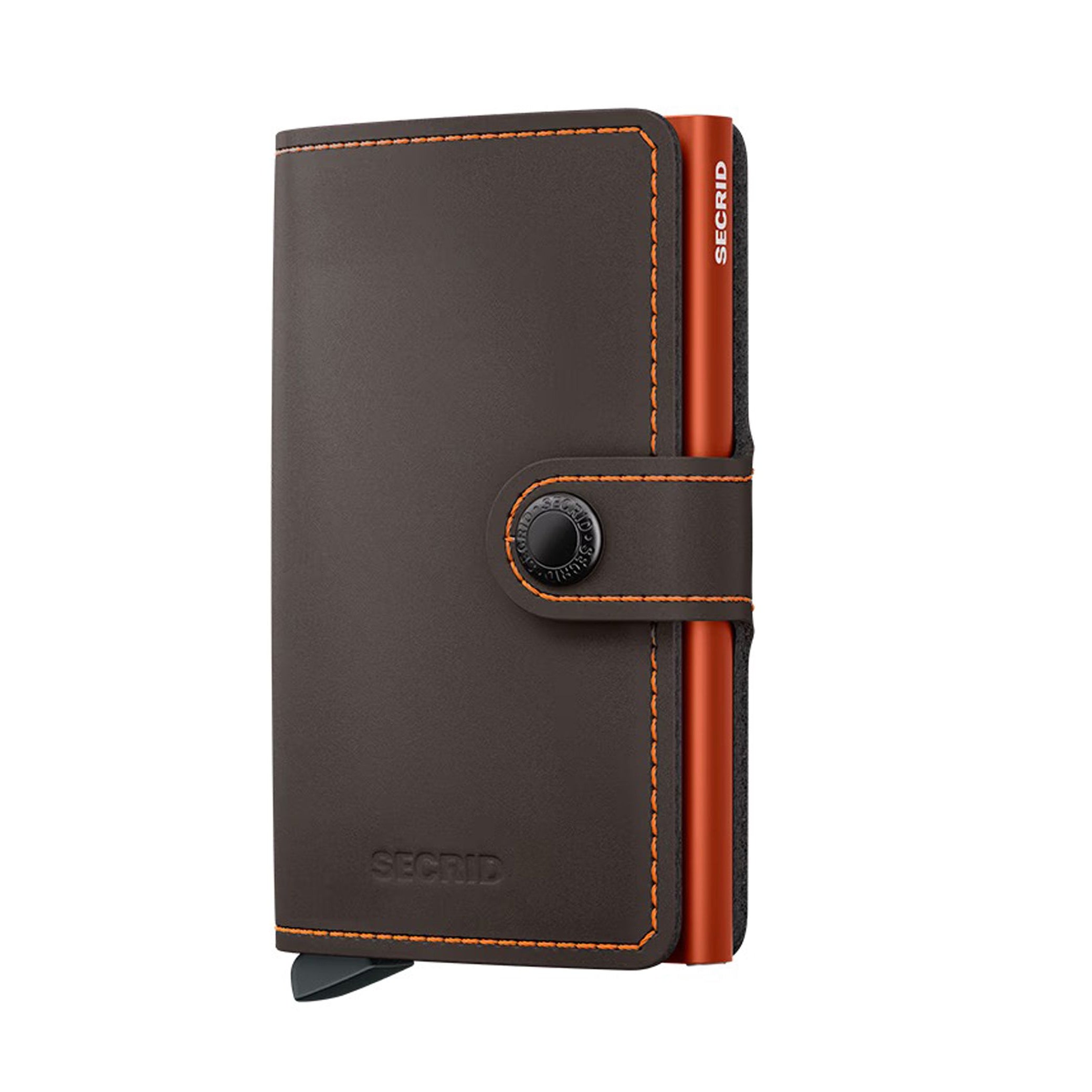 Portafoglio Secrid MM-Truffle&Orange colore Truffle/Orange – miniwallet in pelle con protezione RFID