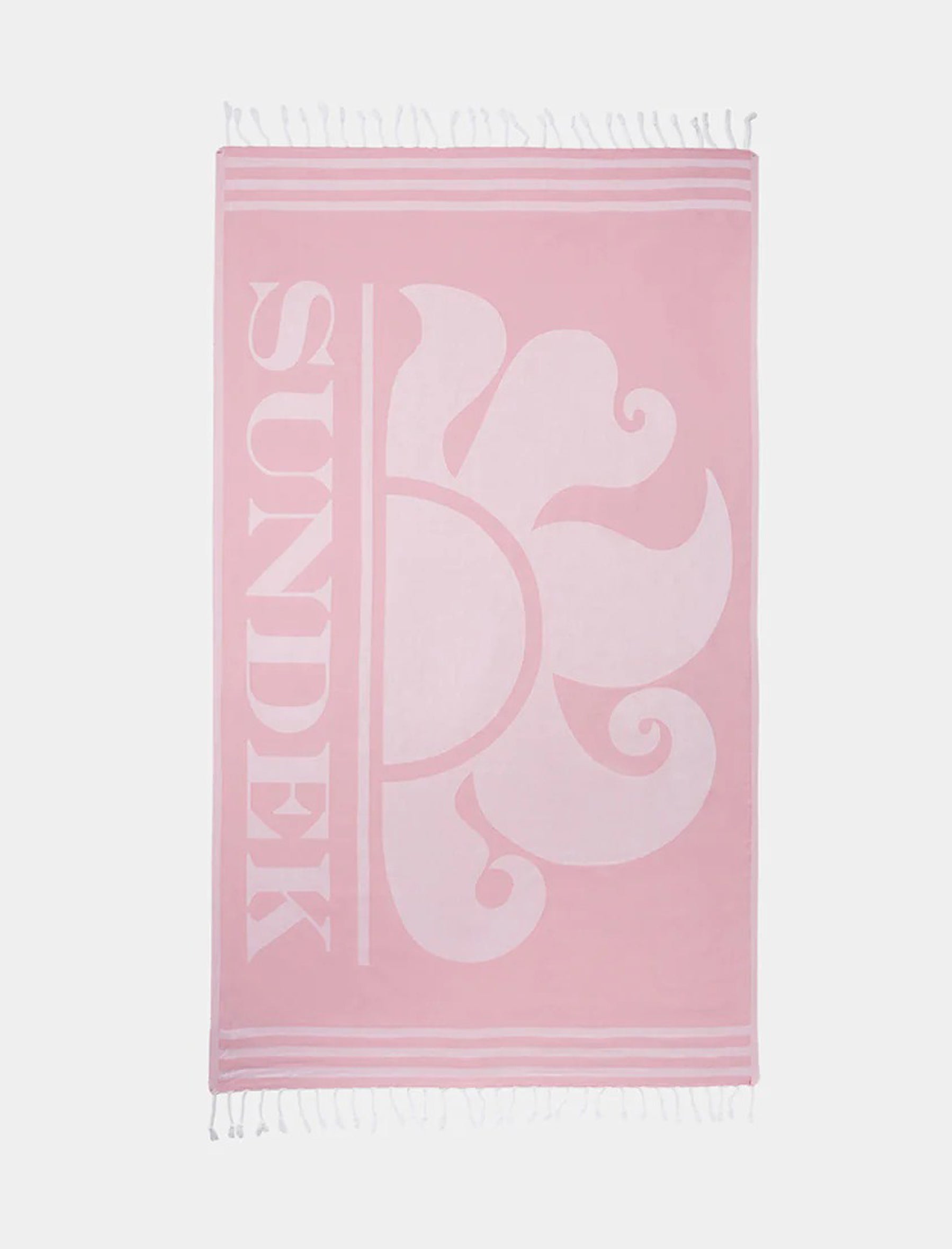 Telo mare Fouta Jacquard con logo Sundek AM401ATC1000 Quartz Pink