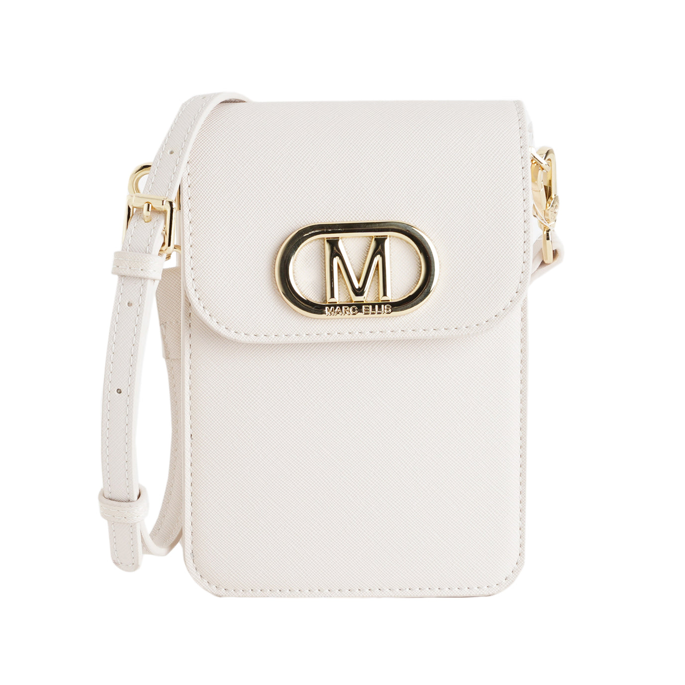Mini Bag a tracolla Marc Ellis KOURTNEY CASE Milk/Light Gold