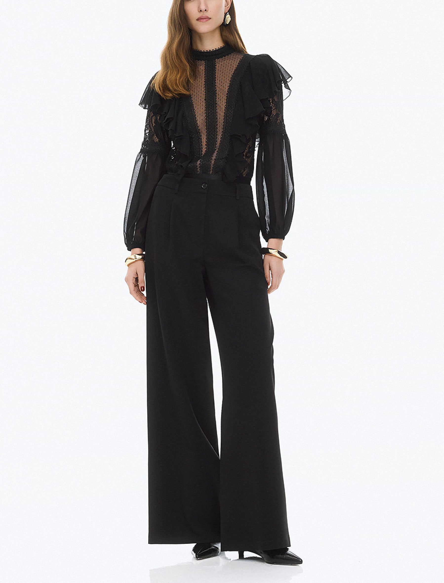 Body in pizzo e trasparenze Access Fashion Y25-2022 Nero