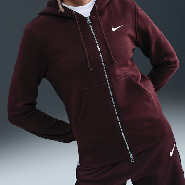 Felpa con cappuccio NIKE HJ0995-652 Bordeaux Donna