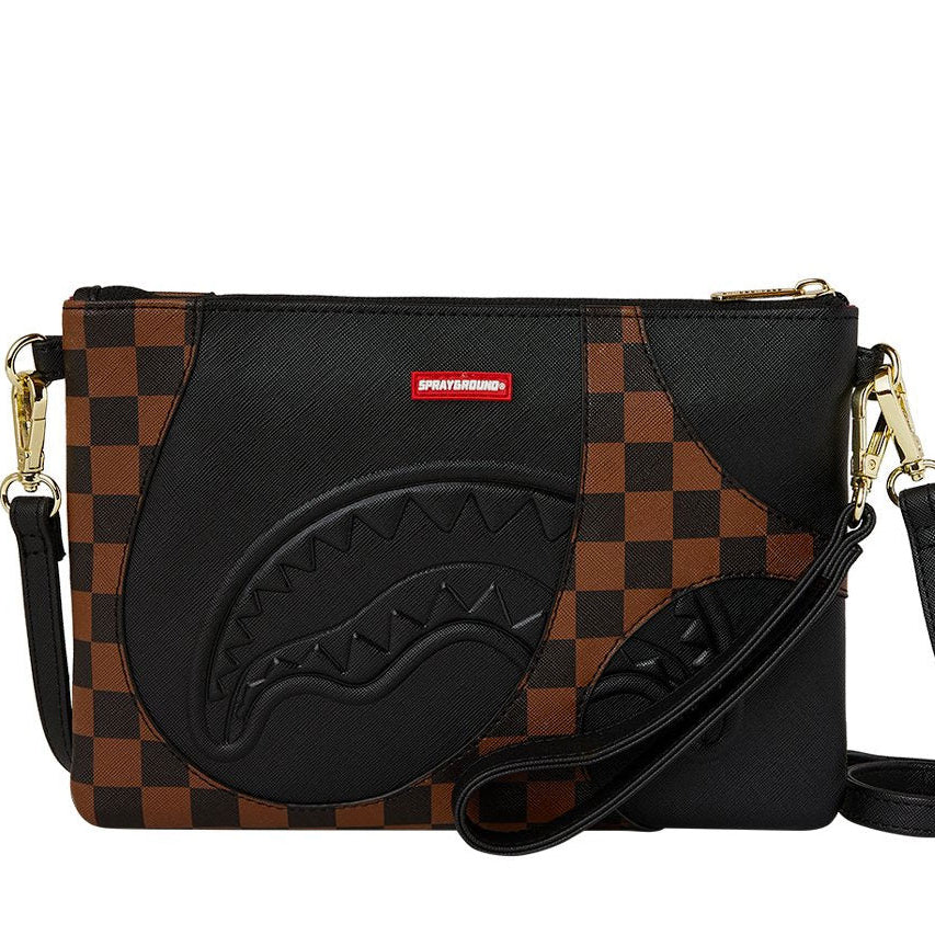 Pochette SPRAYGROUND JETSTREAM BROWN CROSSOVER CLUTCH 910B8283NSZ Unisex Uomo Donna