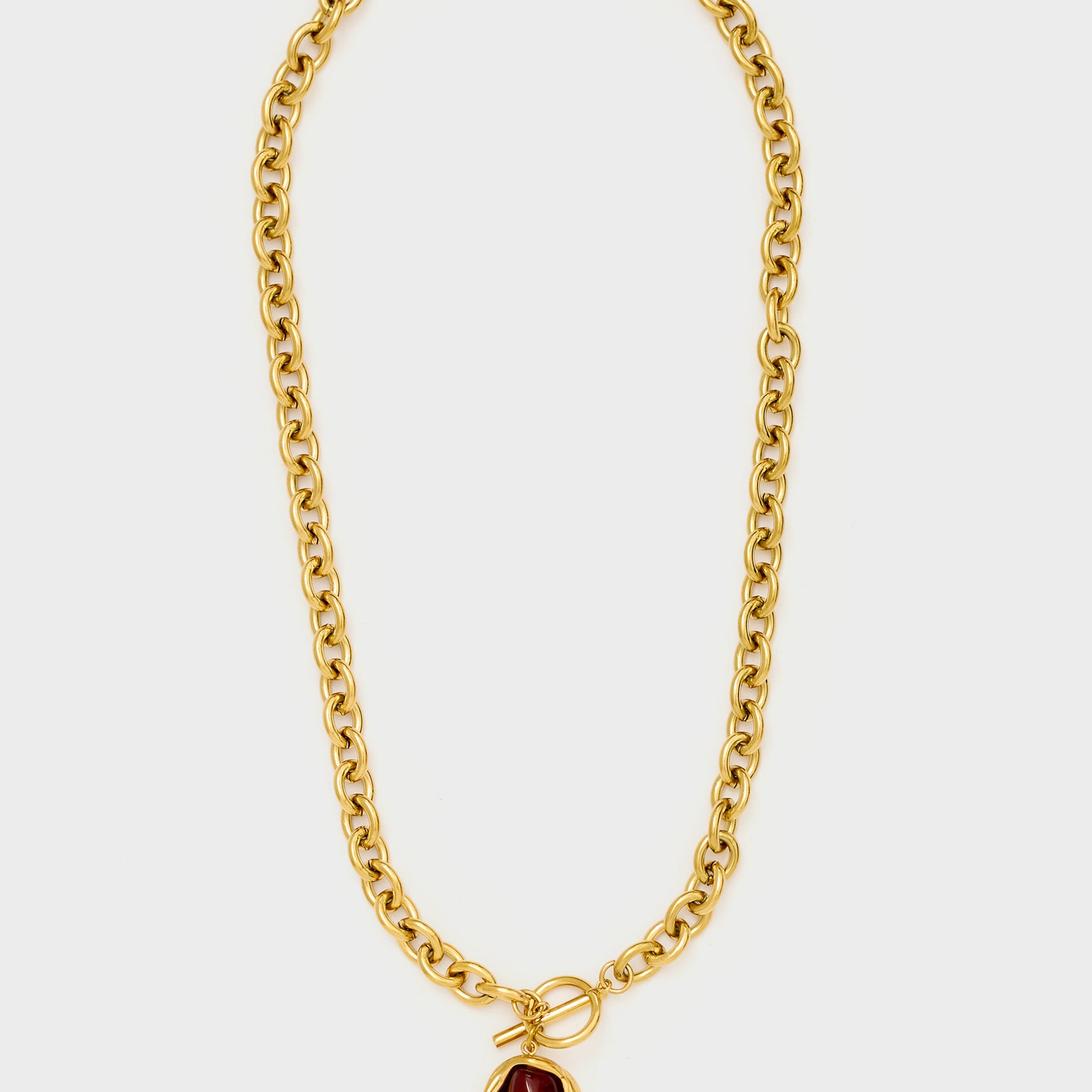 Collana Toggle Con Pietra Nali' PWCL0012 Rosso/Oro Donna