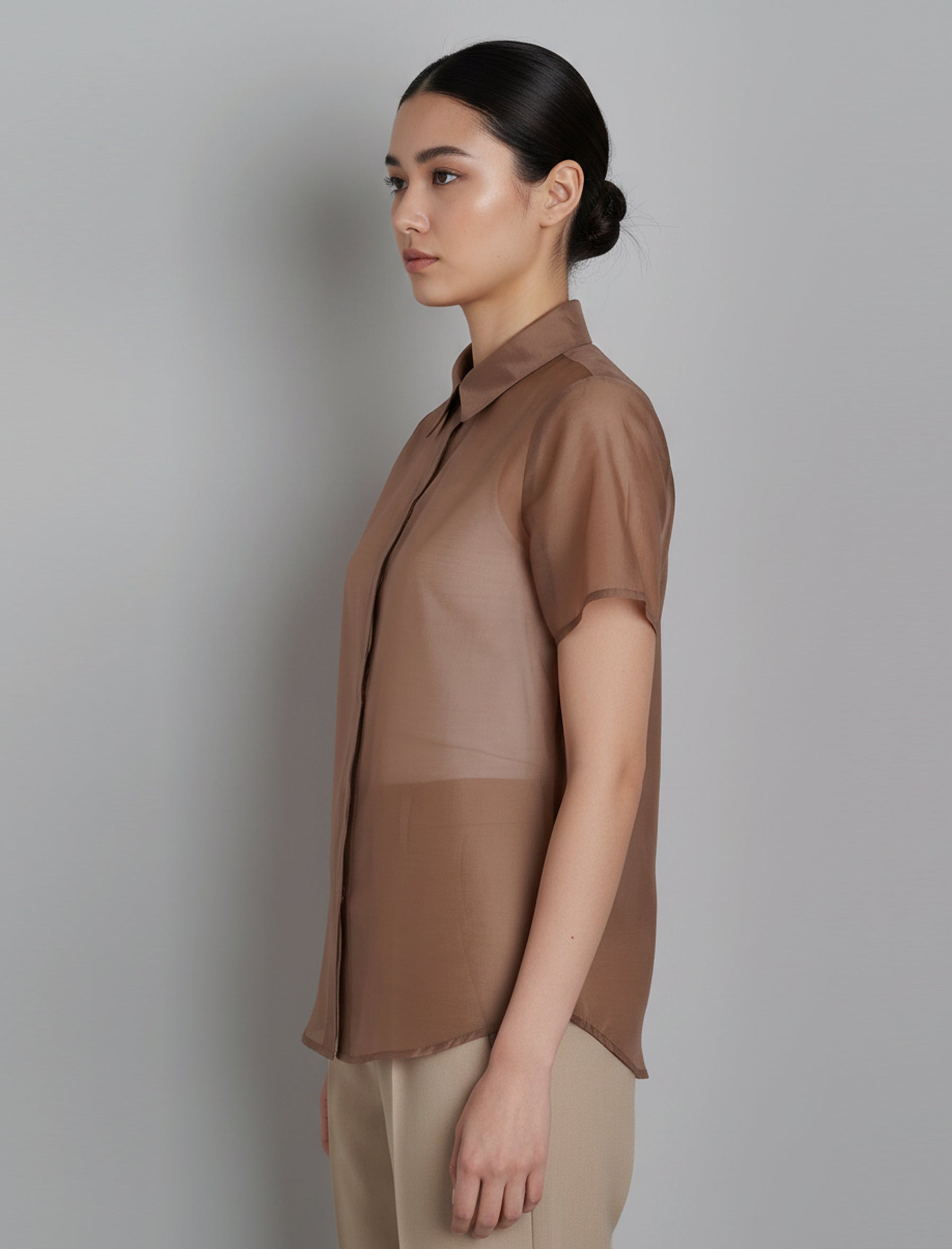 Camicia Anonyme Tencel Summer Shirt P16SB239 Nut