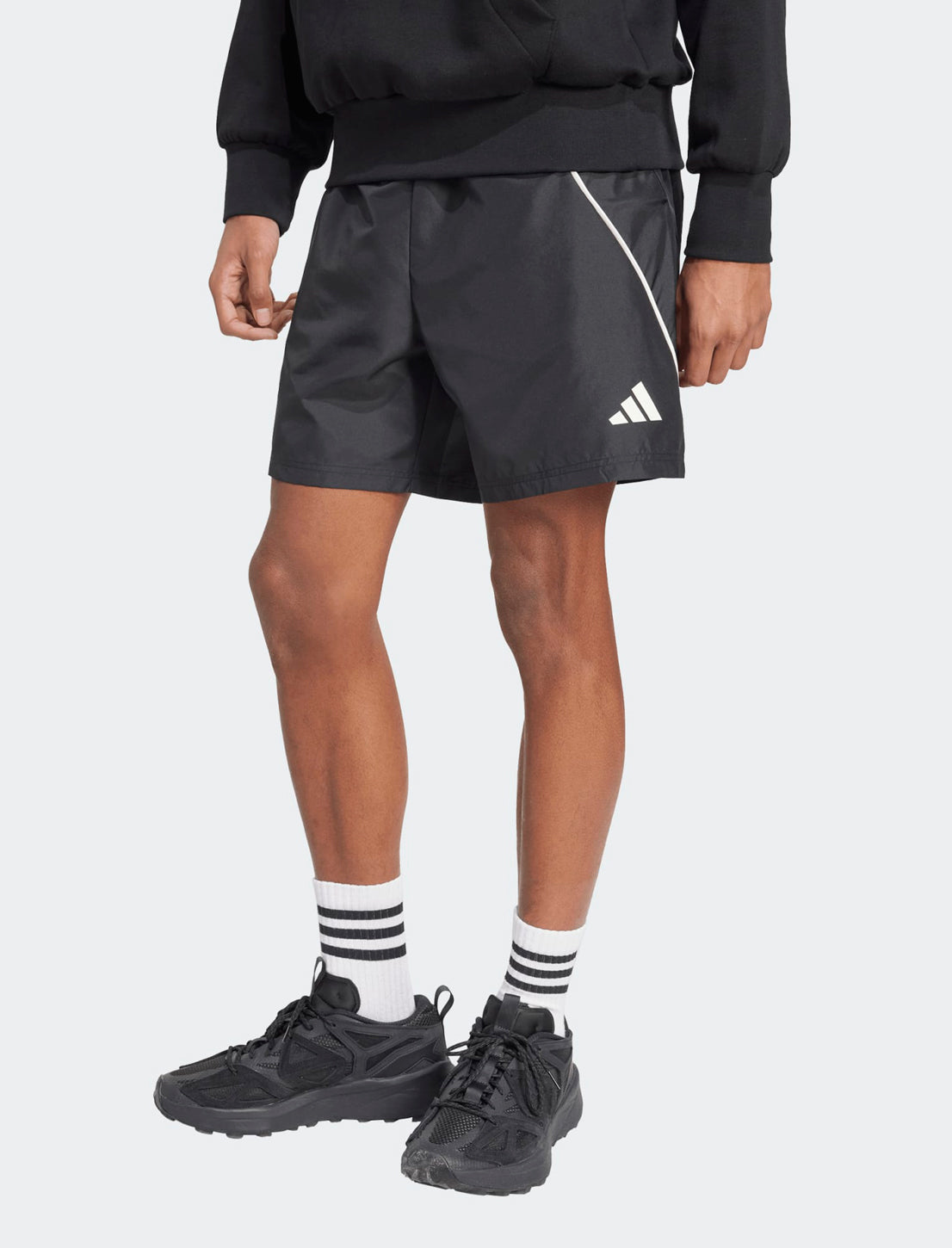 Shorts Adidas Stadium JN1823 neri uomo vista frontale