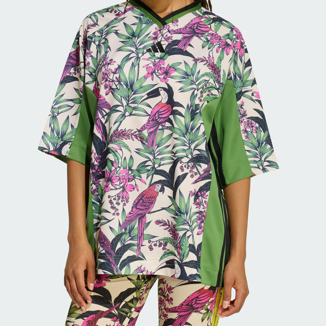 T-shirt Adidas x Farm Rio Premium KD4628 Crew Green Donna