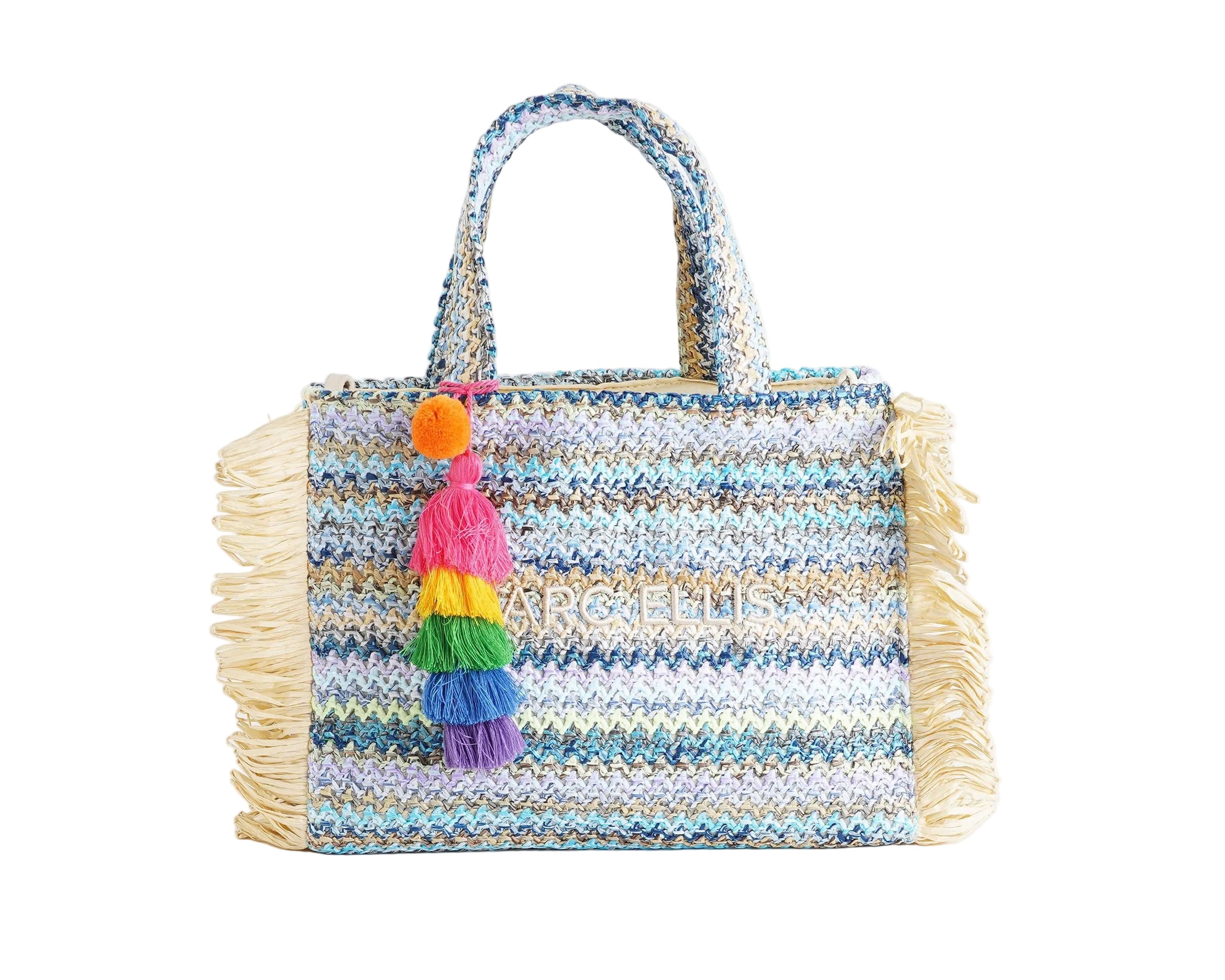 Borsa Marc Ellis Buby S.Claire M Multicolor Sky - Vista Frontale