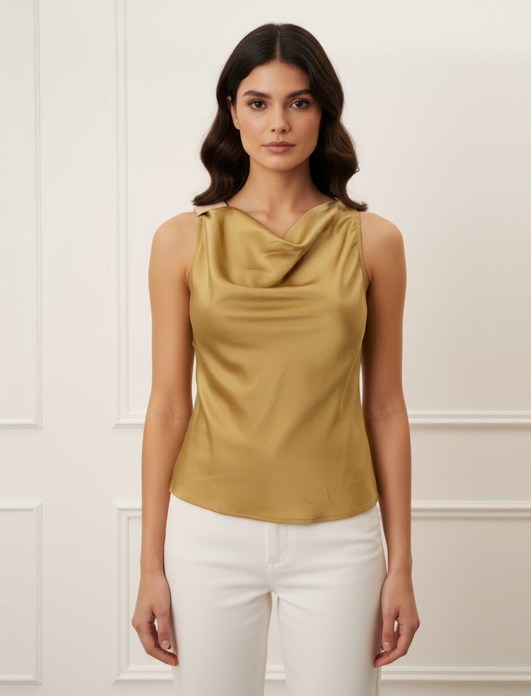 Top scintillante Aggel SS61120KF Olive