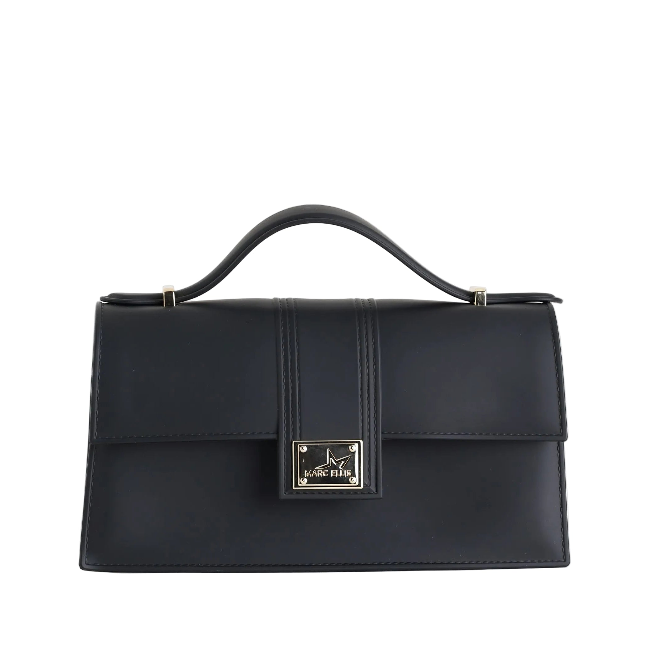 Borsa a mano Marc Ellis Flat Arrow Donna Black Light Gold - Vista frontale