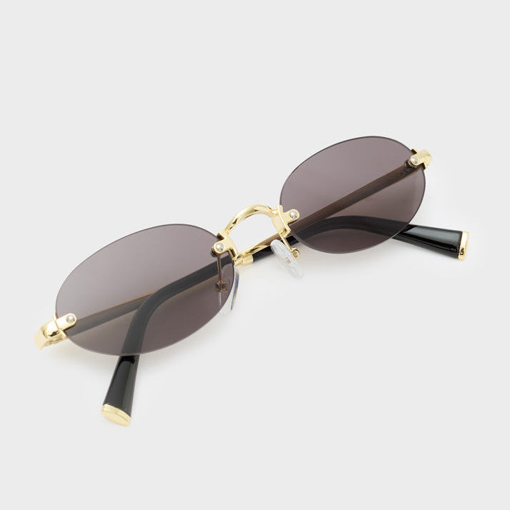 Occhiali da sole Nalì Thin Oval TGOC0150 Grigio Donna