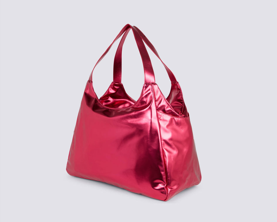 Borsa Shopper laminata con logo Sundek AW417ABPU7LA Pitaya