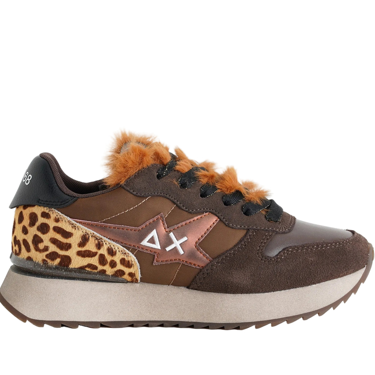 Sneakers SUN68 Stargirl Animalier Z46224 Marrone