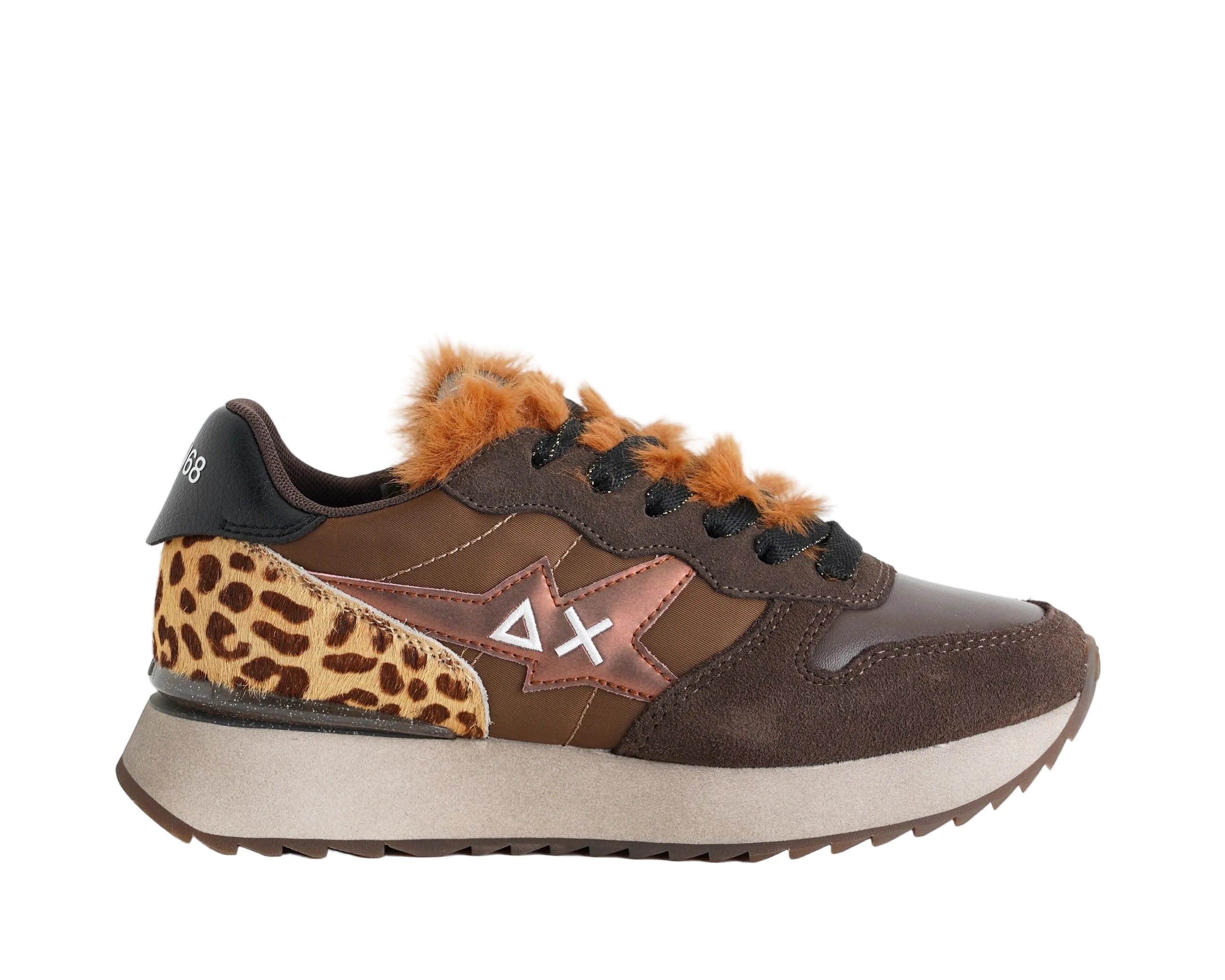 Sneakers SUN68 Stargirl Animalier Z46224 Marrone