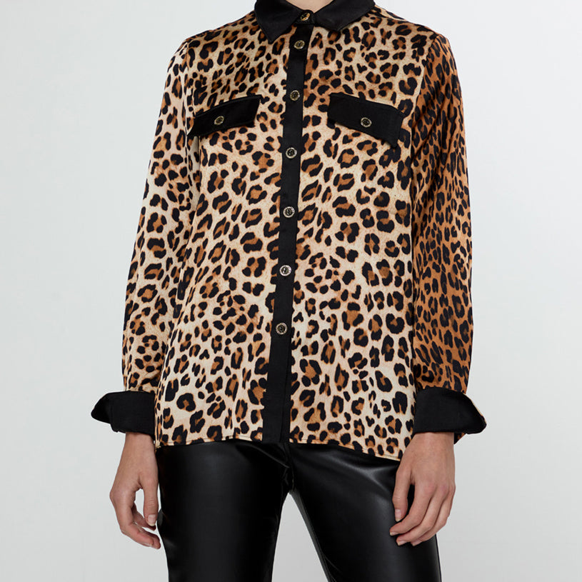 Camicia con stampa animalier LOLA CASADEMUNT LF2515041 Donna