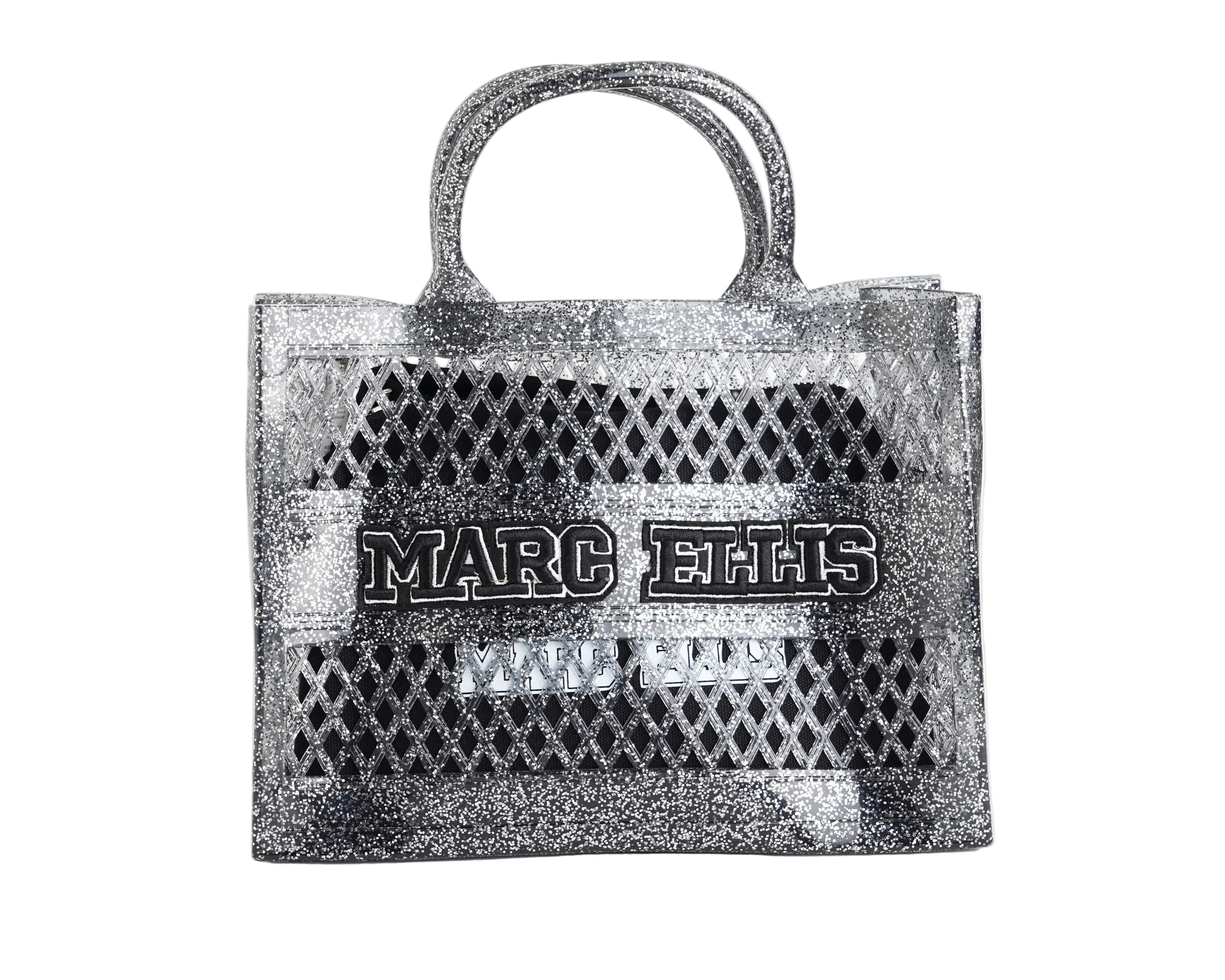 Borsa a mano Marc Ellis Flat Sponge S Donna Argento Glitter Silver – Vista frontale