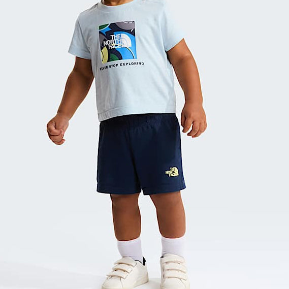 THE NORTH FACE NF0A8G1DMC81 Set T-Shirt e Shorts NSE Box Play Regular colore Blu (Polar Haze/Summit Navy)