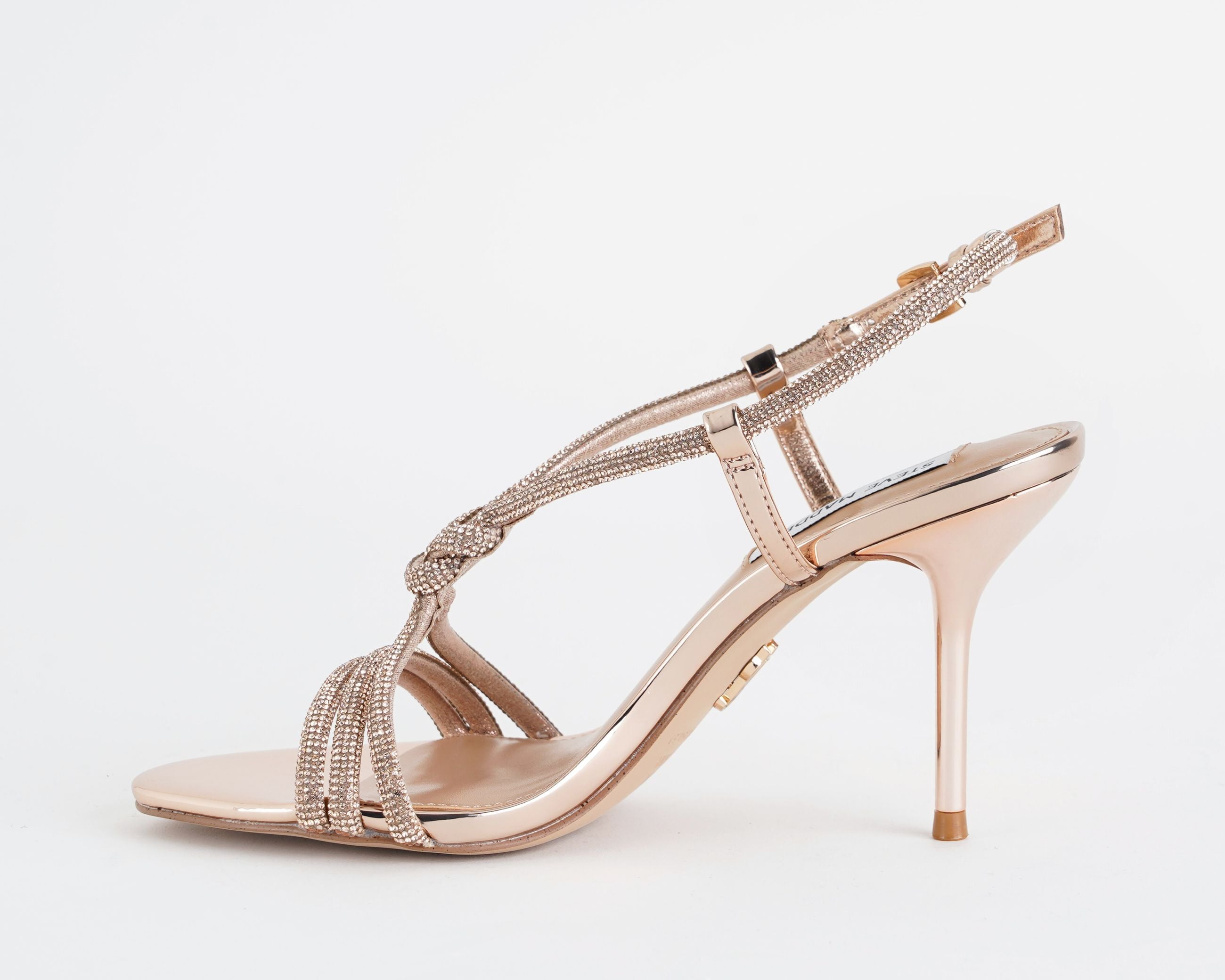 Sandalo Regale Rose Gold Steve Madden similpelle metal – vista laterale sinistra