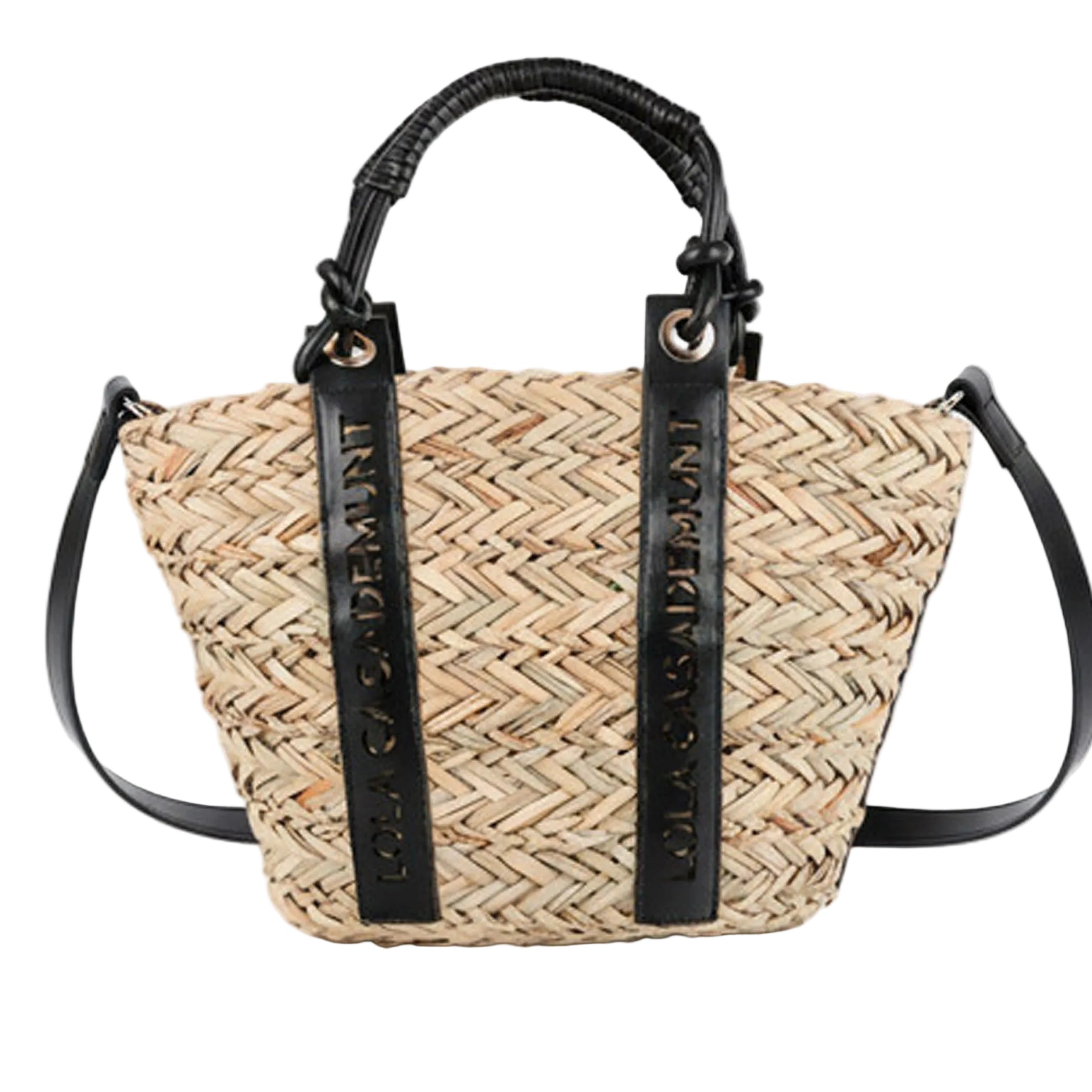 Mini Borsa con manico logo traforato Lola Casademunt LS2604092 Beige