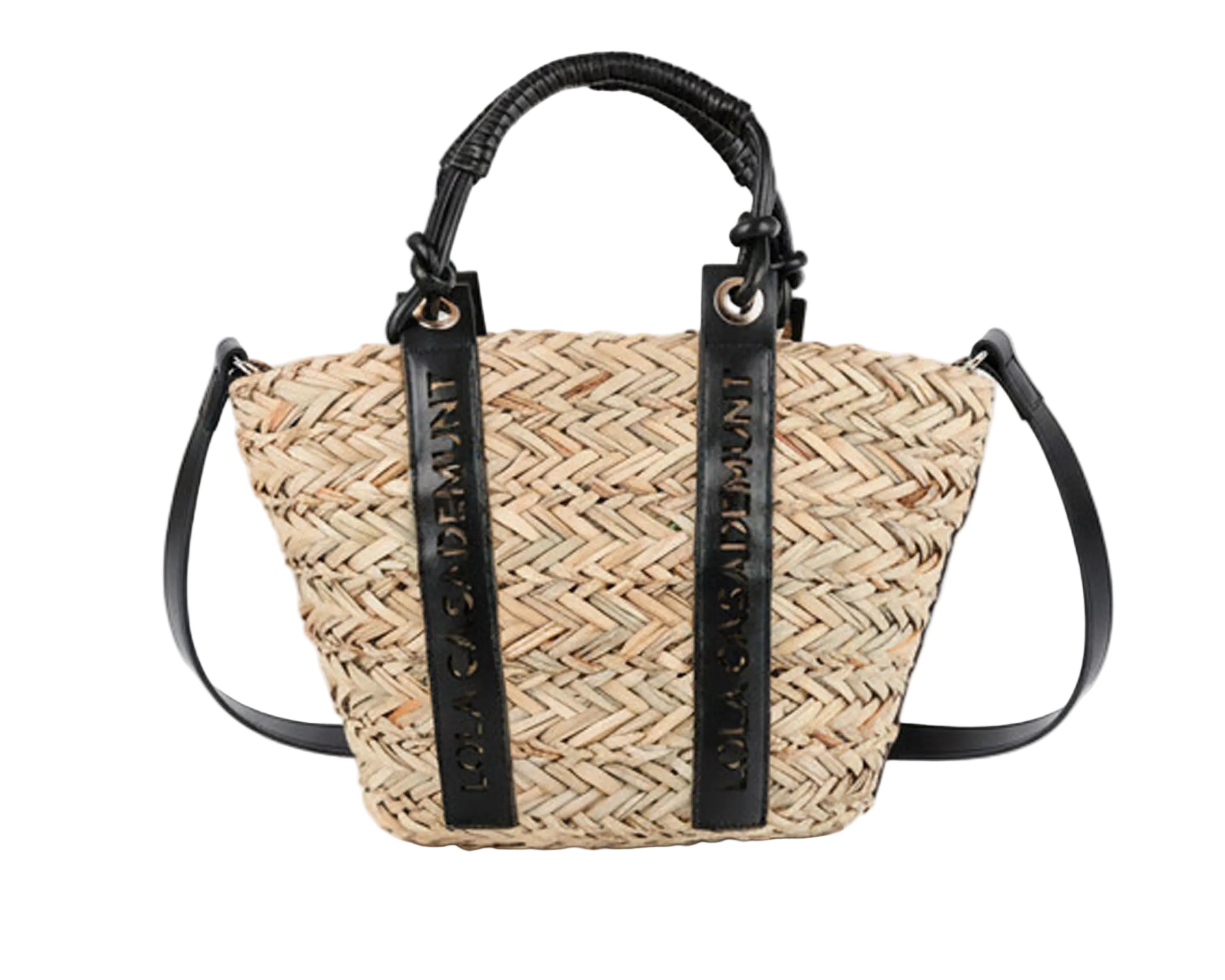 Mini Borsa con manico logo traforato Lola Casademunt LS2604092 Beige
