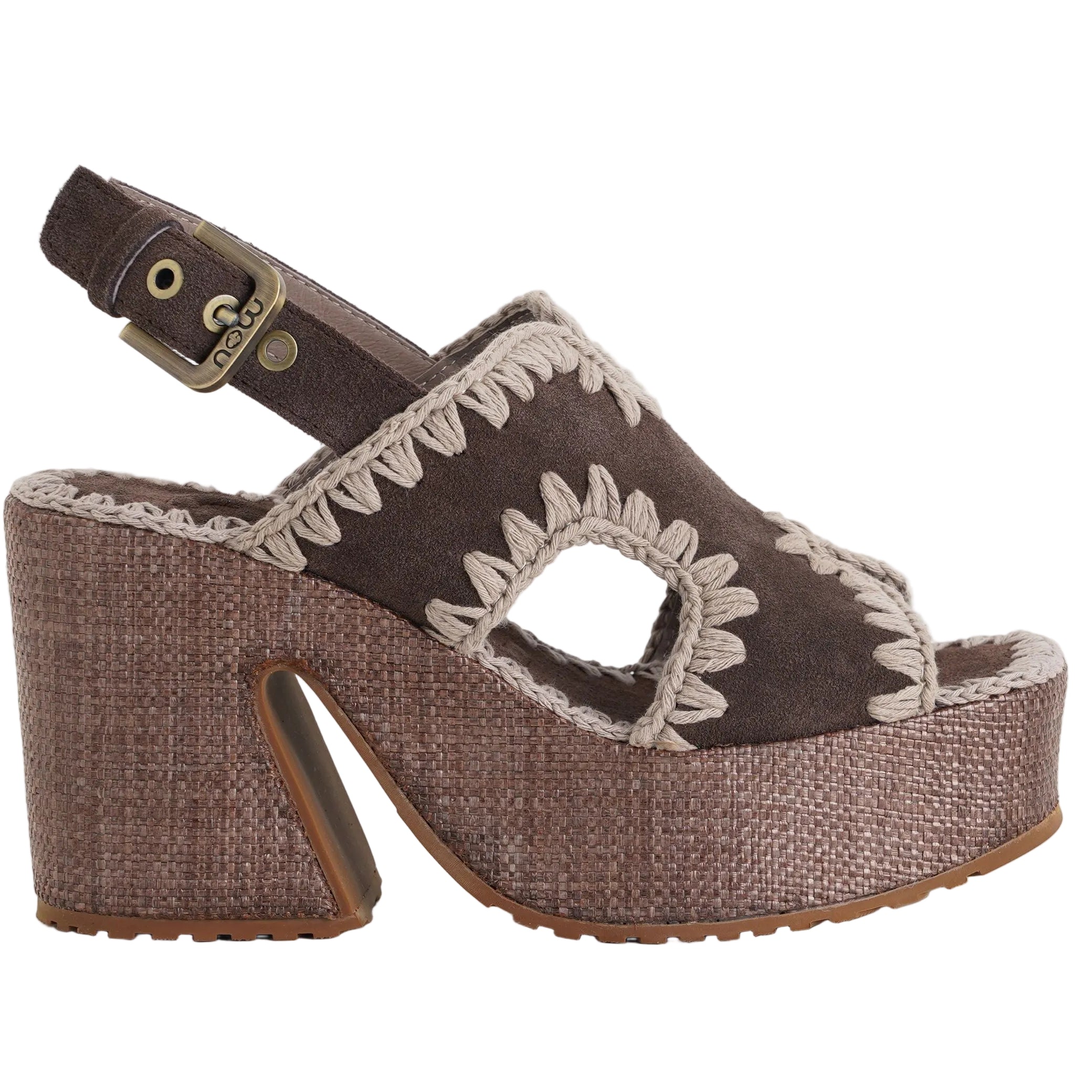 Sandalo alto Mou Raffia Platform MU.SW721002A Donna