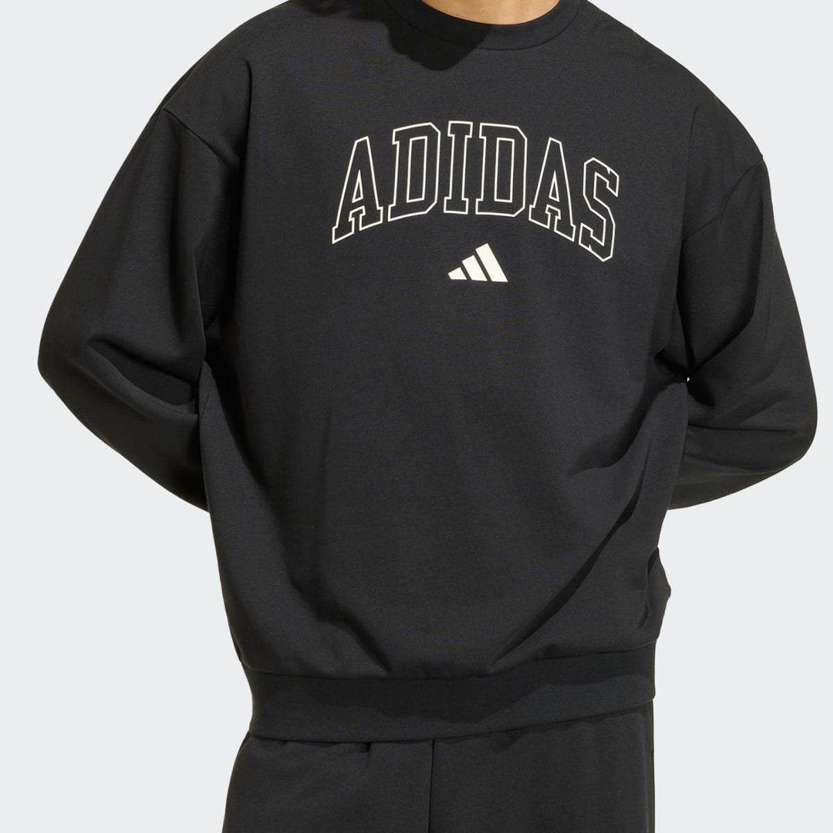Felpa Adidas Seasonal Essentials Collegiate Crew KF4252 Black/Off White Uomo