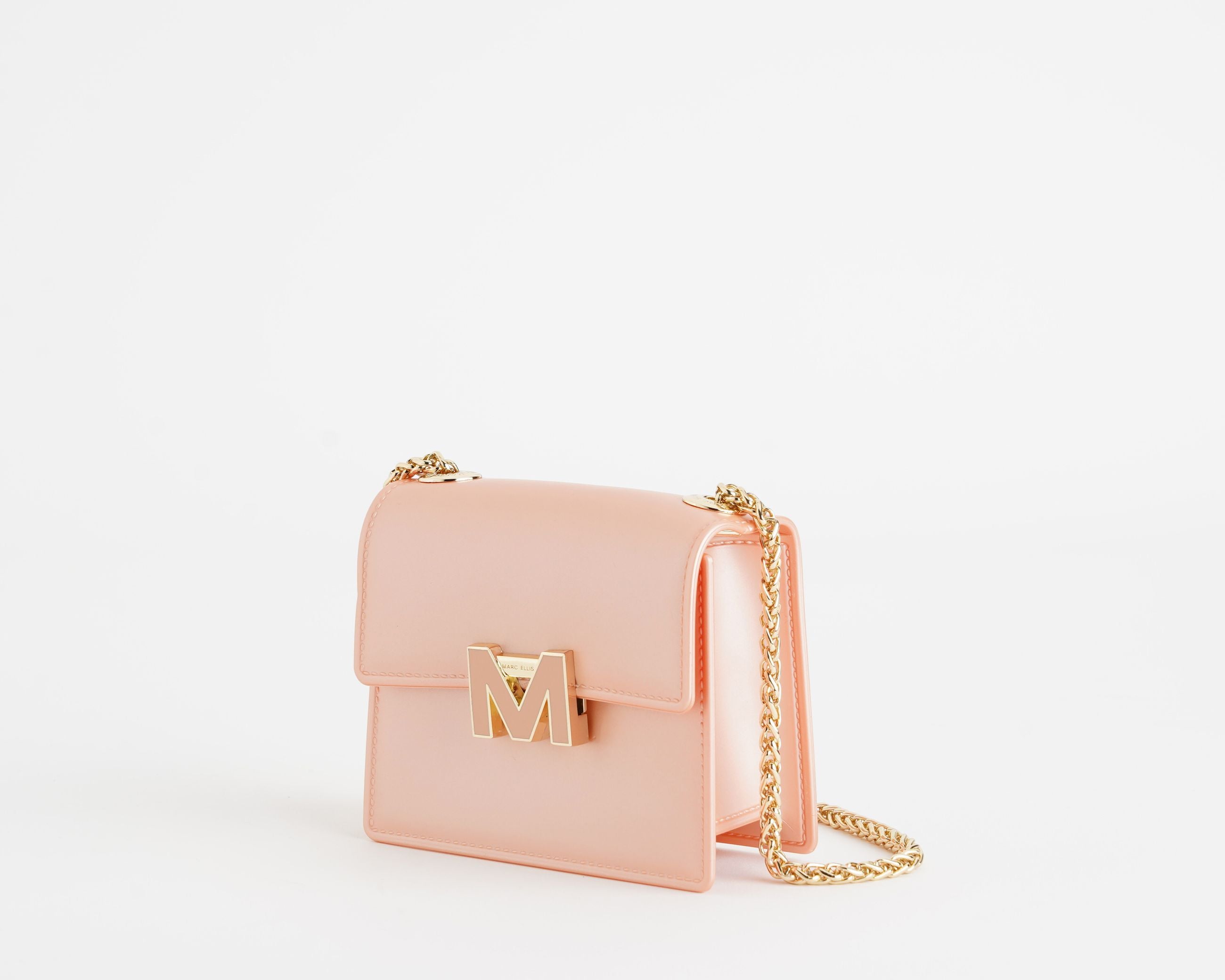 Borsa a spalla Marc Ellis Supermee S Donna Coral Sand Light Gold – Vista laterale