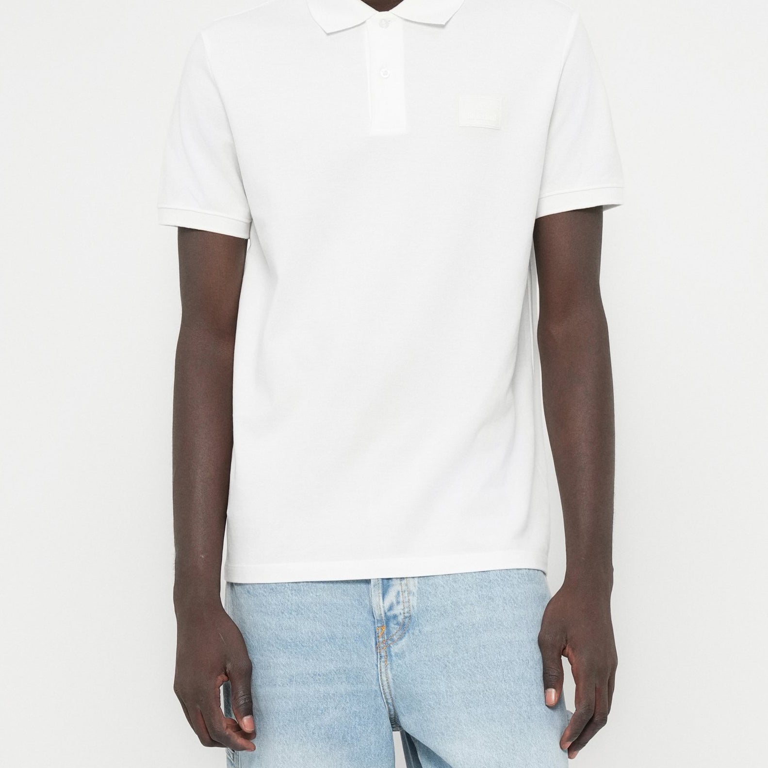 Polo Timberland Silicon Badge TB0A6HTY1001 White Uomo